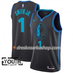 Dječji NBA Dres Dallas Mavericks Dennis Smith 1 Nike 2018-19 City Edition Crna Plava Swingman